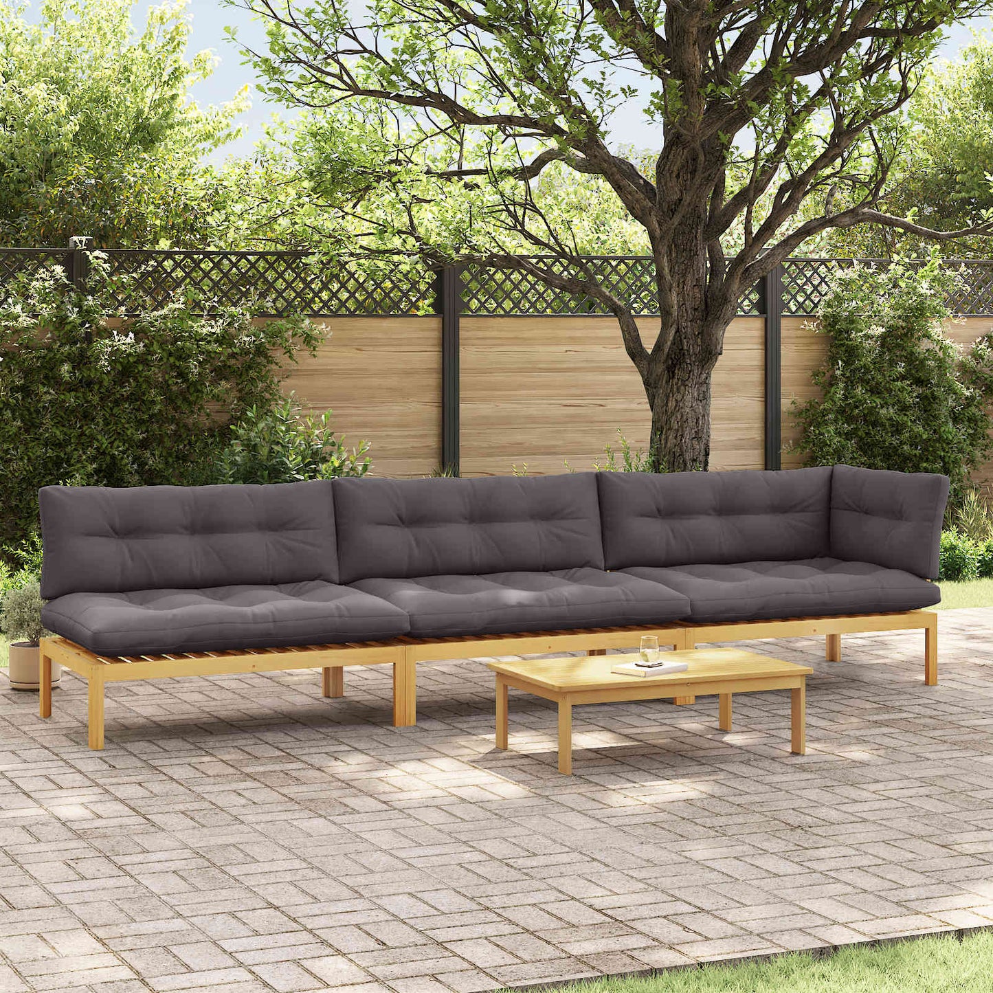 4 Pezzo Unità di divano pallet da giardino | homemem39
