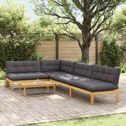 5 Pezzo Unità di divano pallet da giardino | homemem39