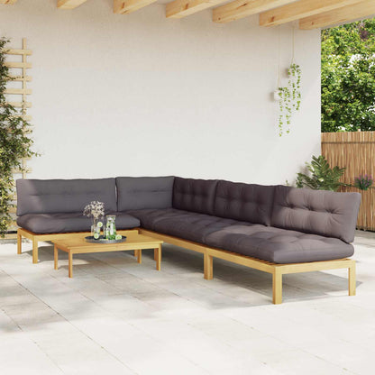5 Pezzo Unità di divano pallet da giardino | homemem39