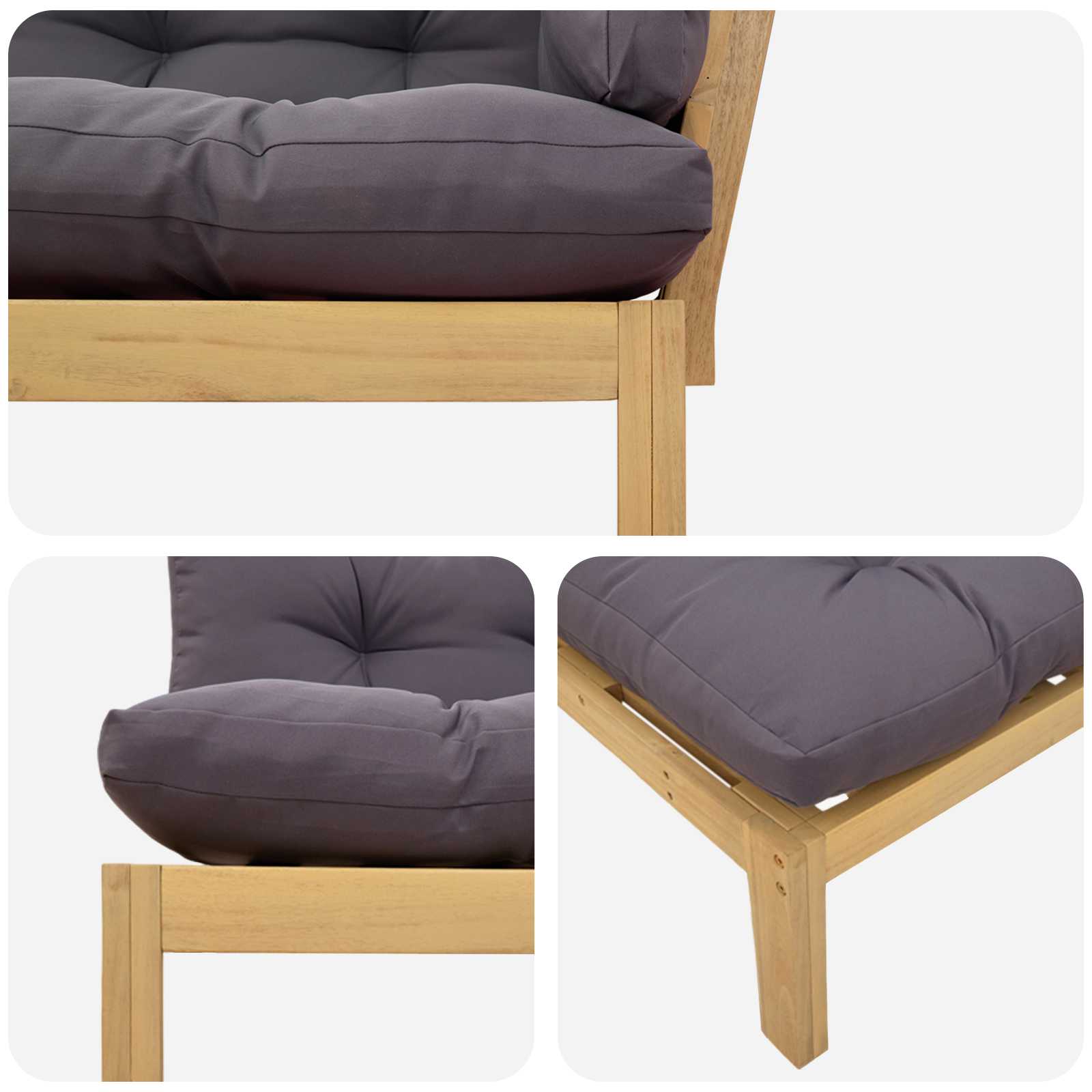 Unità di divano pallet da giardino 2 Pezzo | homemem39