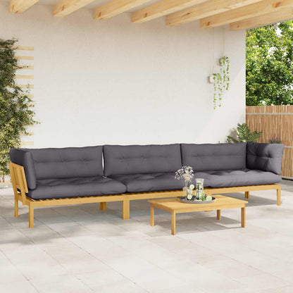 4 Pezzo Unità di divano pallet da giardino | homemem39