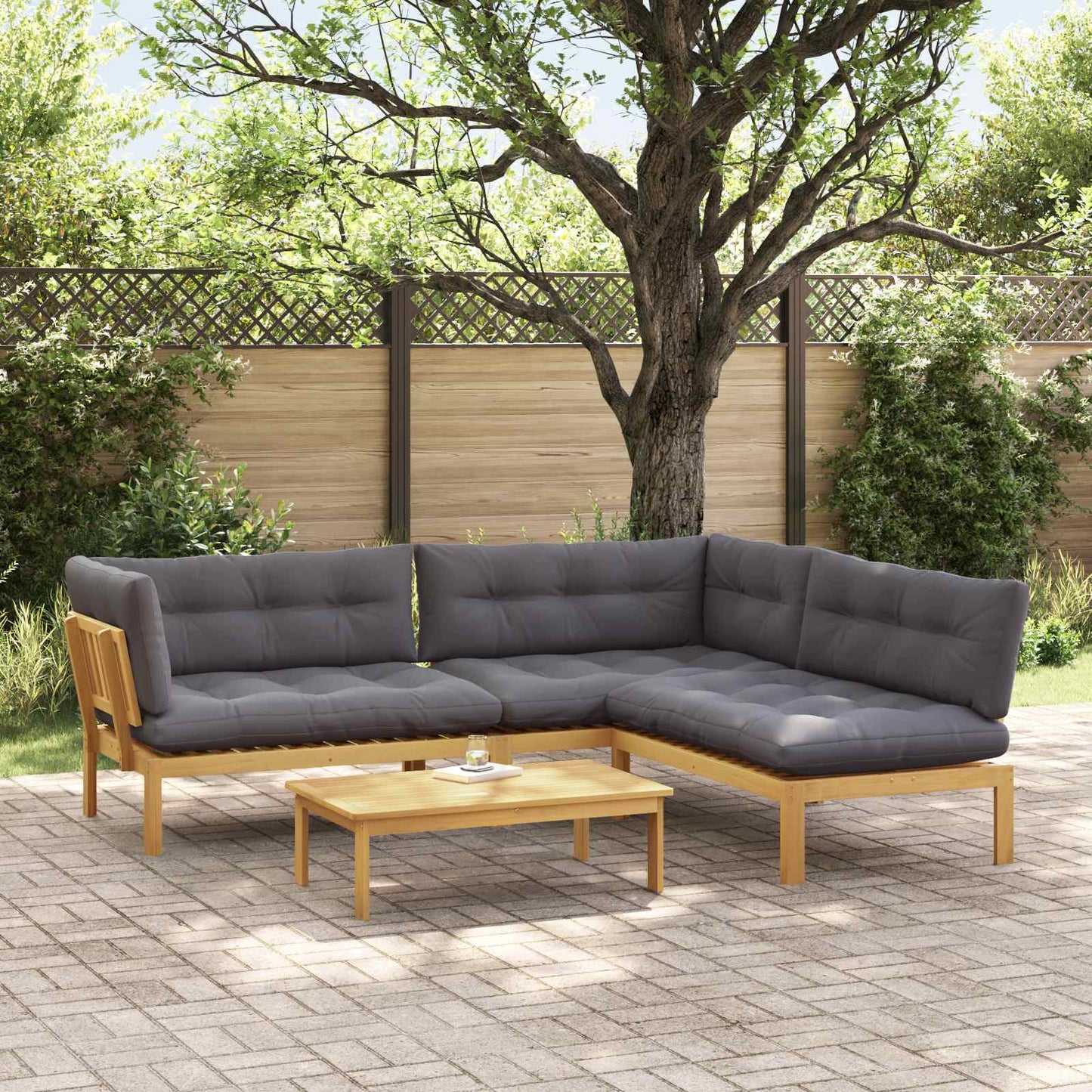 4 Pezzo Unità di divano pallet da giardino | homemem39