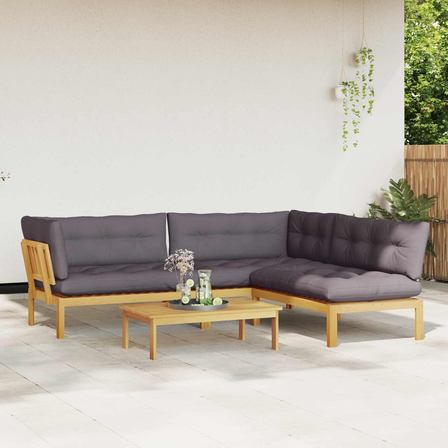 4 Pezzo Unità di divano pallet da giardino | homemem39