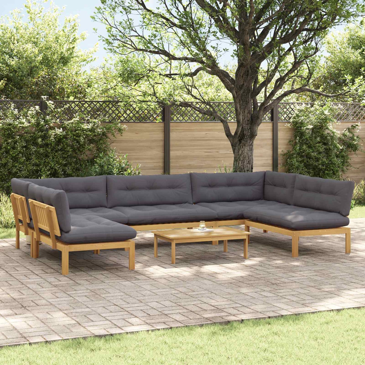 6 Pezzo Unità di divano pallet da giardino | homemem39