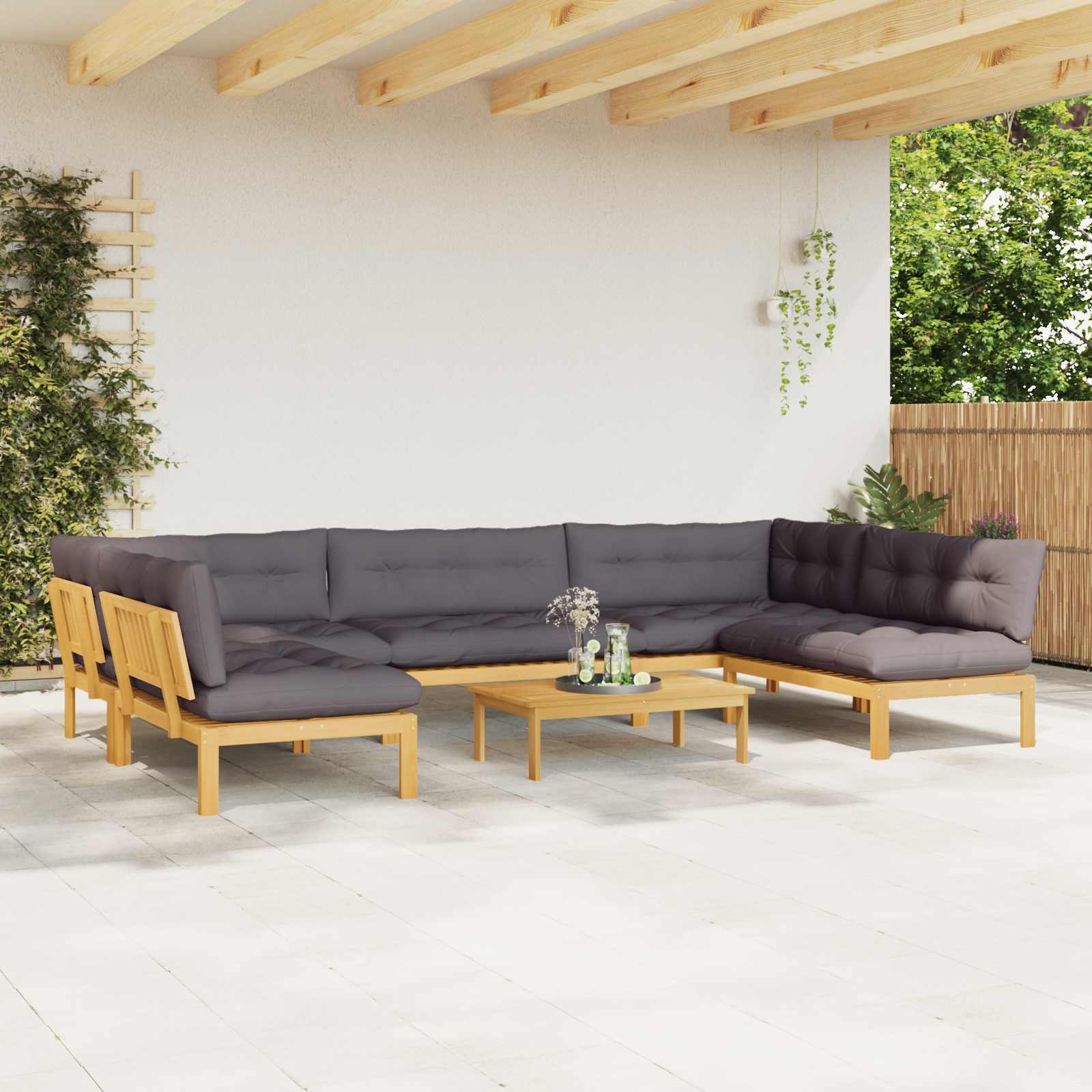 6 Pezzo Unità di divano pallet da giardino | homemem39