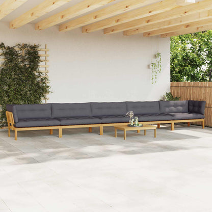 6 Pezzo Unità di divano pallet da giardino | homemem39
