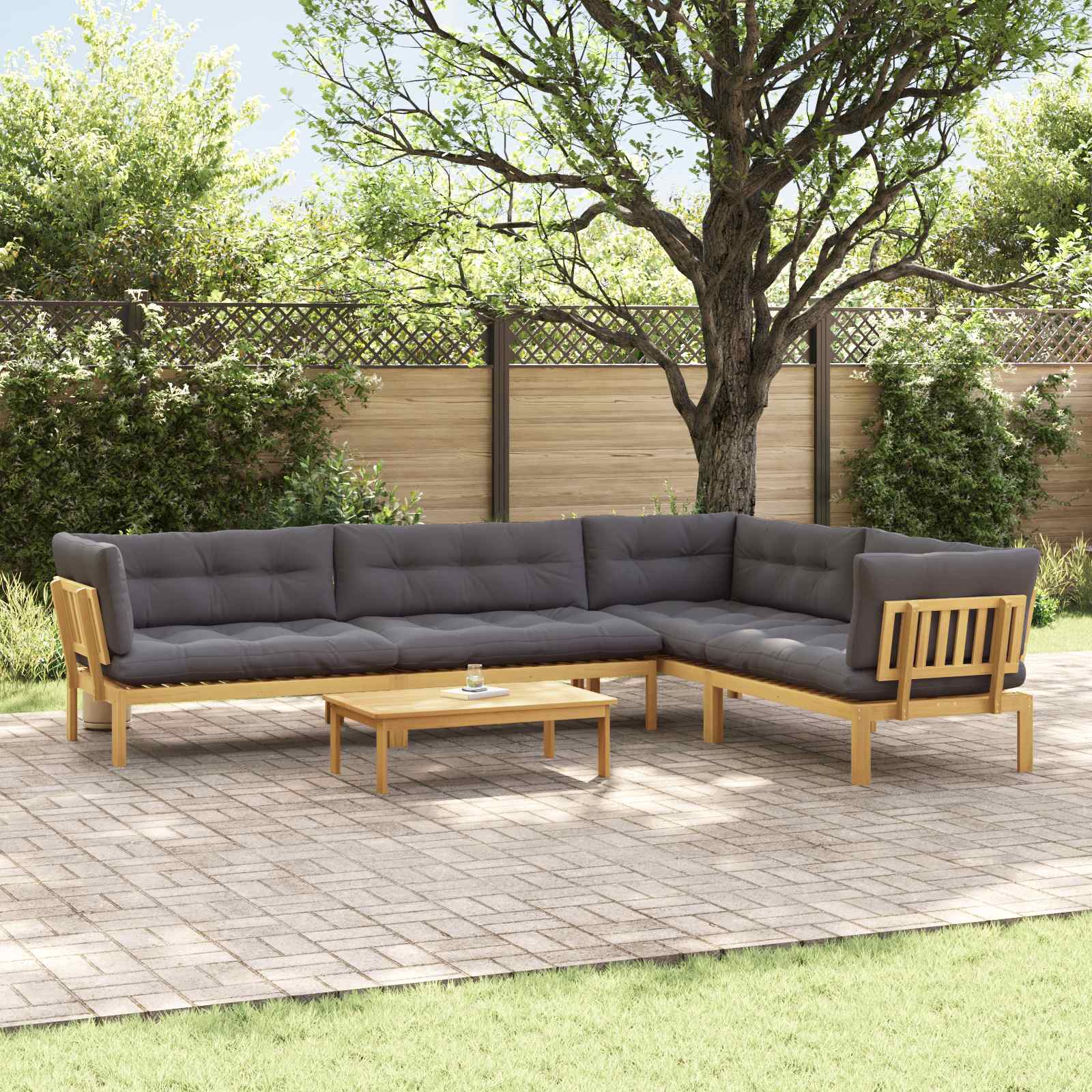 5 Pezzo Unità di divano pallet da giardino | homemem39