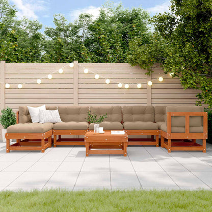Set Lounge da Giardino ARAKIL 8 pcs Marrone Cerato | homemem39