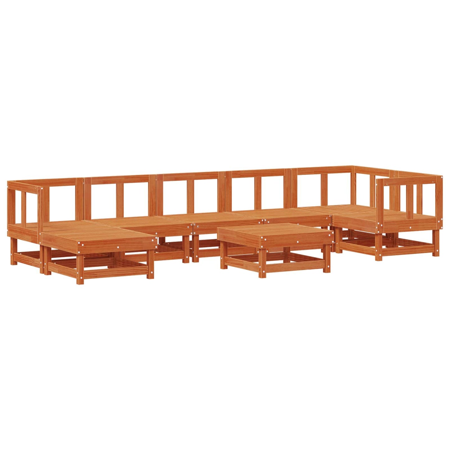 Set Lounge da Giardino ARAKIL 8 pcs Marrone Cerato | homemem39