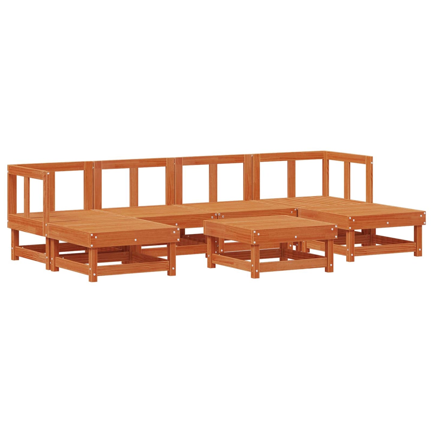 Set Lounge da Giardino 7 pcs Marrone Cerato | homemem39