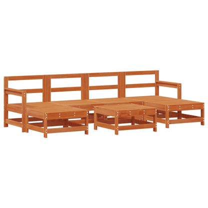 Set Lounge da Giardino 7 pcs Marrone Cerato | homemem39