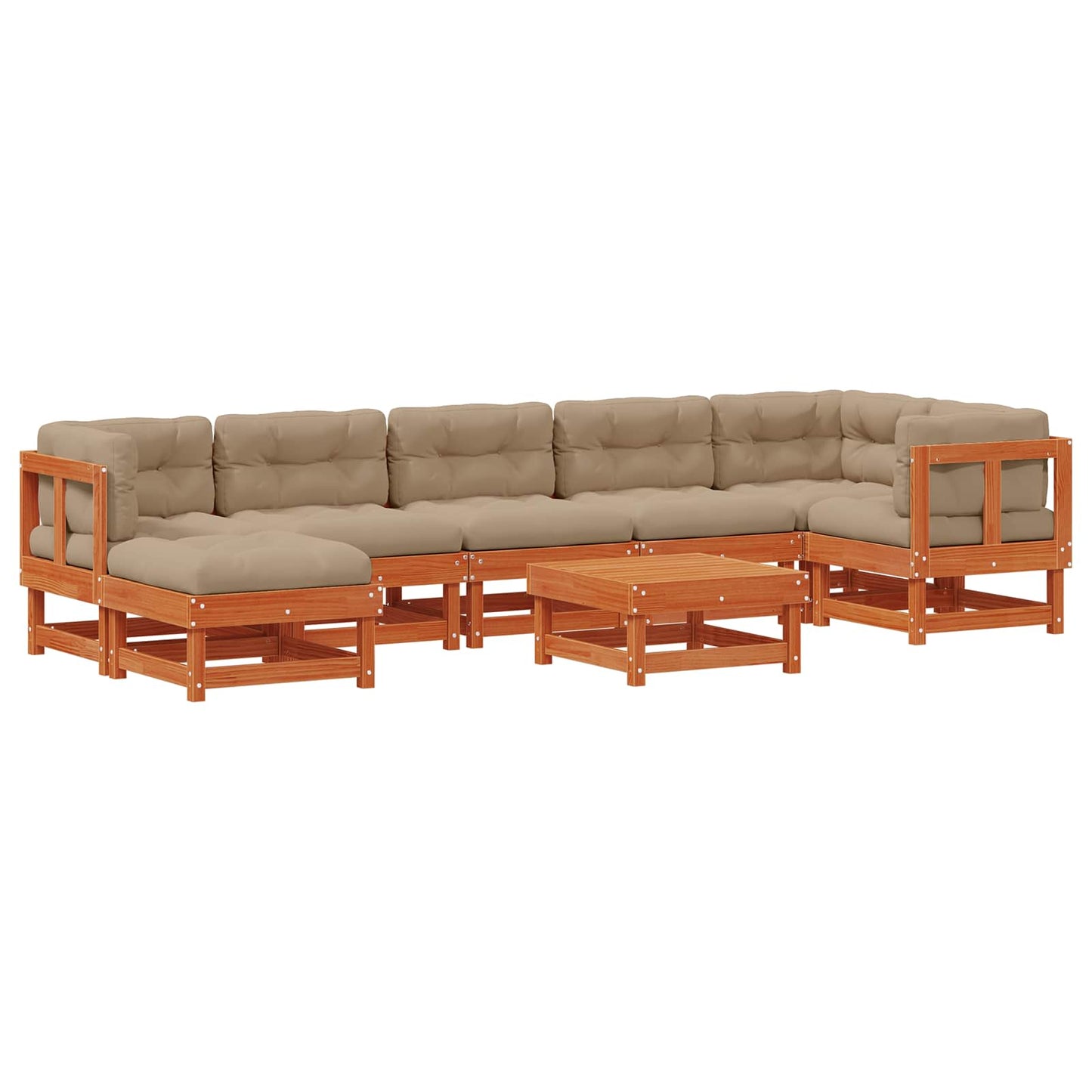 Set Lounge da Giardino 8 pcs Marrone Cerato | homemem39