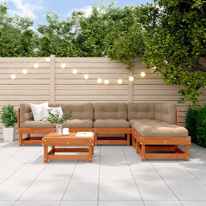 Set Lounge da Giardino 7 pcs Marrone Cerato | homemem39