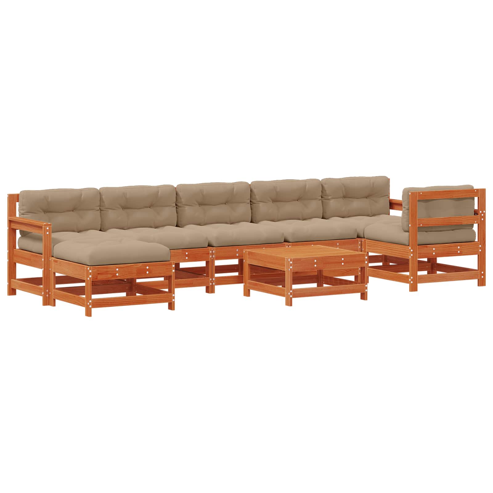 Set Lounge da Giardino 8 pcs Marrone Cerato | homemem39