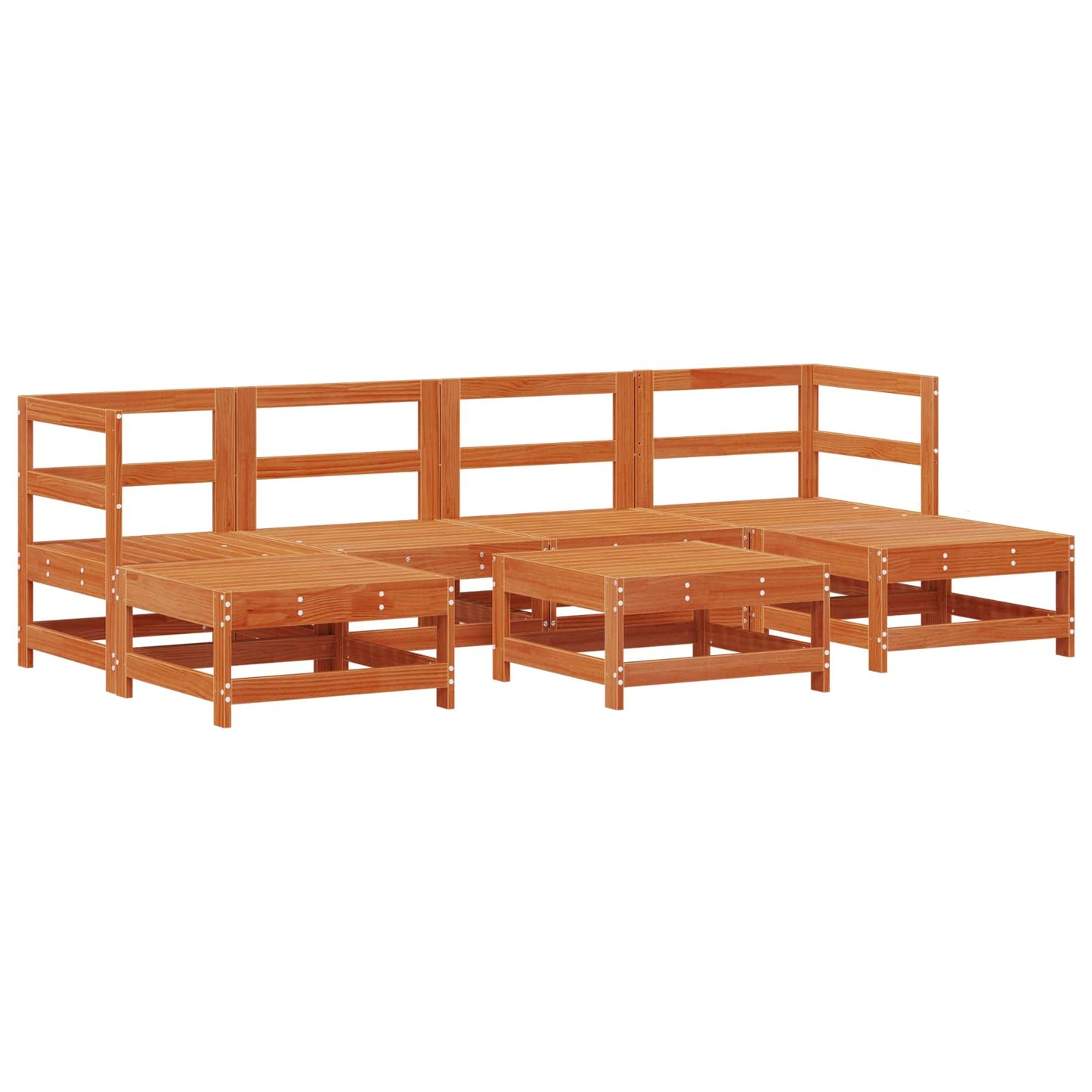 Set Lounge da Giardino 7 pcs Marrone Cerato | homemem39