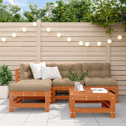 Set Lounge da Giardino 5 pcs Marrone Cerato | homemem39