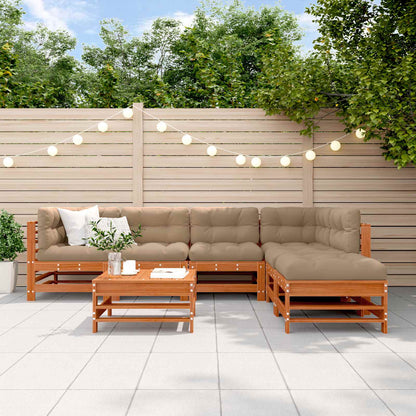 Set Lounge da Giardino 7 pcs Marrone Cerato