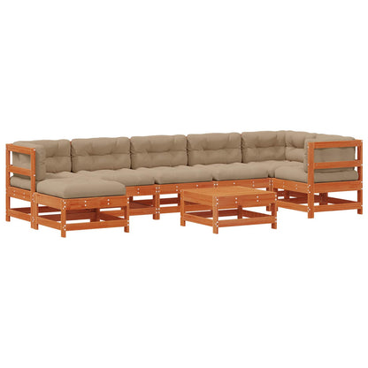 Set Lounge da Giardino 8 pcs Marrone Cerato | homemem39