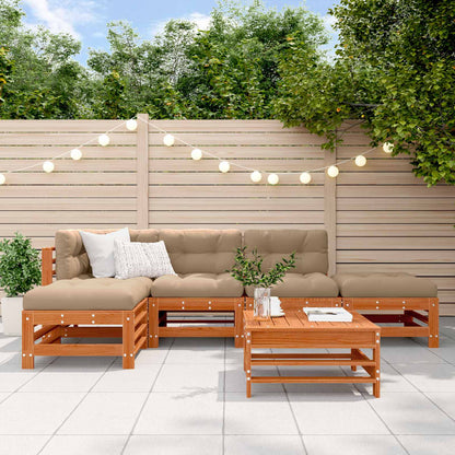Set Lounge da Giardino 6 pcs Marrone Cerato | homemem39