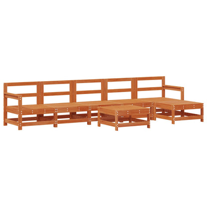 Set Lounge da Giardino 7 pcs Marrone Cerato | homemem39