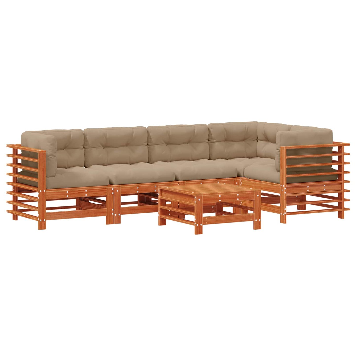 Set Lounge da Giardino 6 pcs Marrone Cerato | homemem39