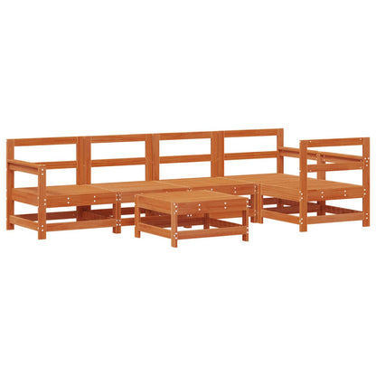 Set Lounge da Giardino 6 pcs Marrone Cera | homemem39