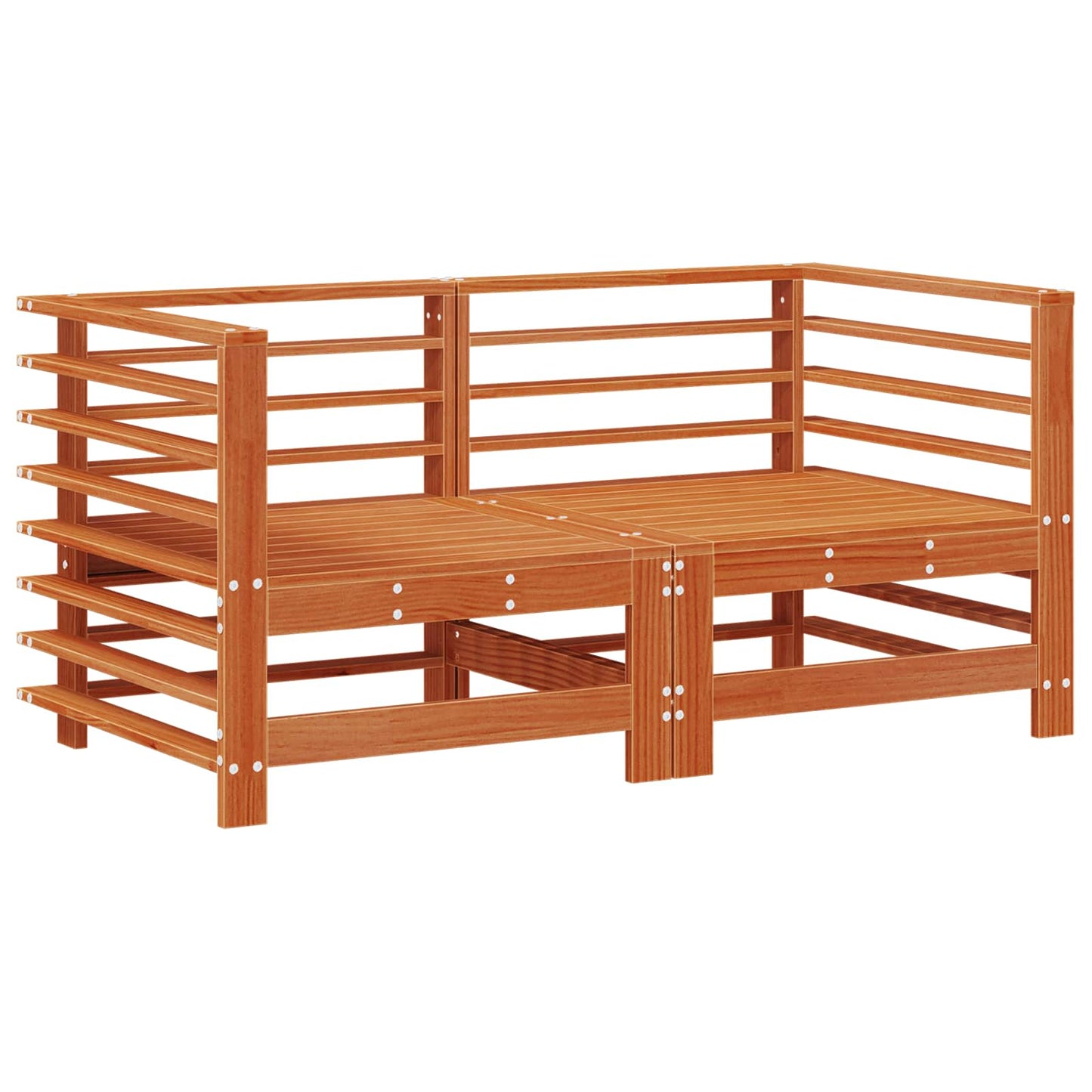 Set Lounge da Giardino 7 pcs Marrone Cera | homemem39