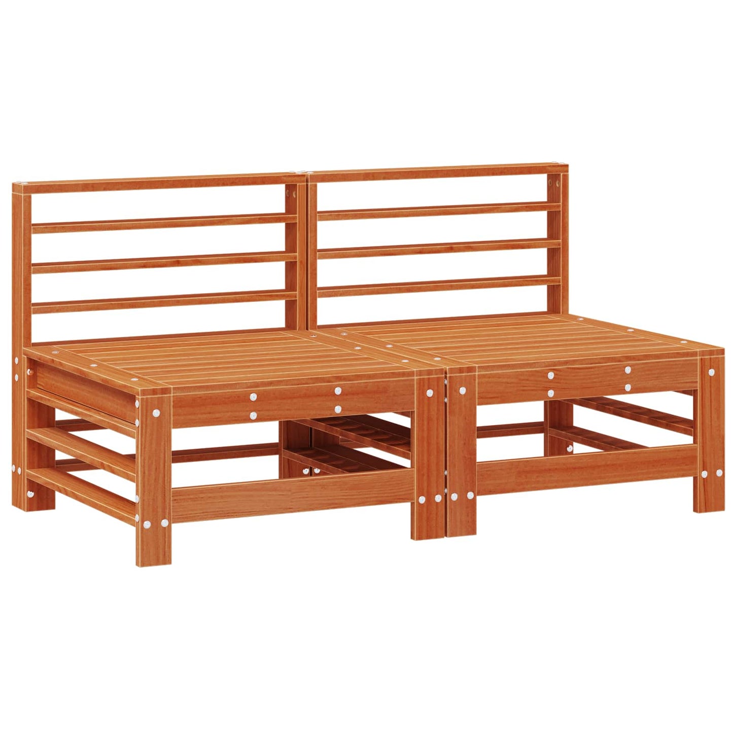 Set Lounge da Giardino 7 pcs Marrone Cera | homemem39