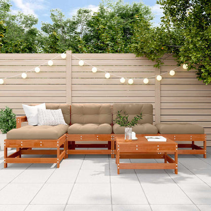 Set Lounge da Giardino 6 pcs Marrone Cerato | homemem39