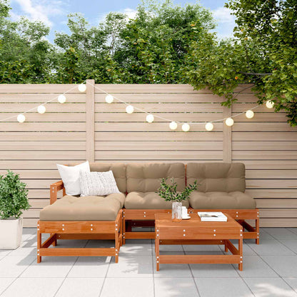 Set Lounge da Giardino 5 pcs Pino Marrone Cerato | homemem39