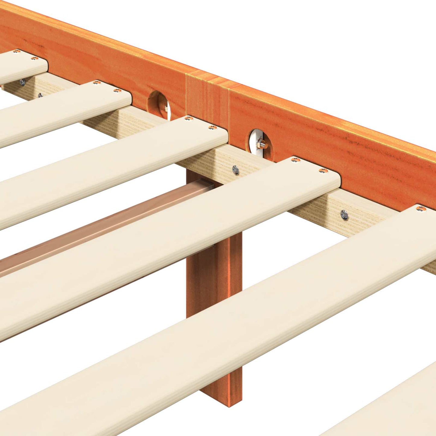 Struttura del letto 2 pcs Marrone cerato 150 x 200 cm