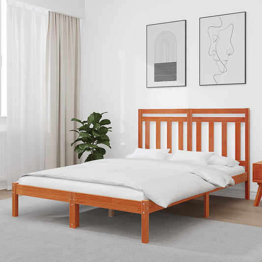 Struttura del letto Marrone cerato 205,5 x 145,5 x 100 cm | homemem39
