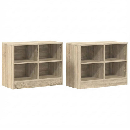 Armadietto per letto 2 pcs Rovere Sonoma 66 x 33 x 48 cm | homemem39