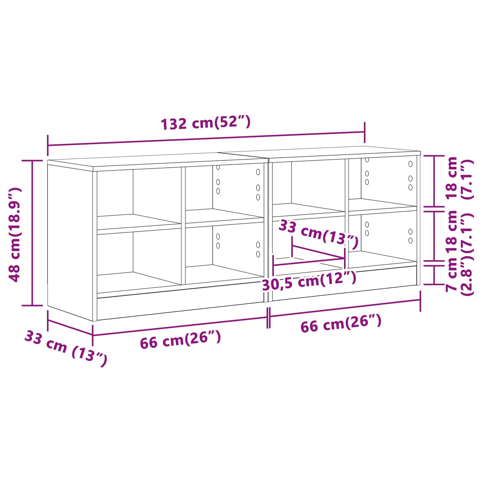 Armadietto per letto 2 pcs Rovere Sonoma 66 x 33 x 48 cm | homemem39