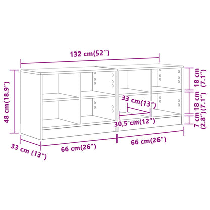 Armadietto per letto 2 pcs Rovere Sonoma 66 x 33 x 48 cm | homemem39