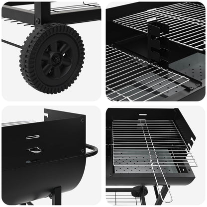 griglia a carbone 96,5 x 42,5 x 88,5 cm Nero | homemem39