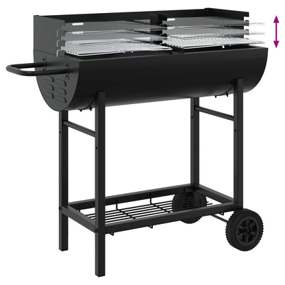 griglia a carbone 96,5 x 42,5 x 88,5 cm Nero | homemem39
