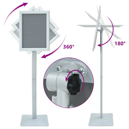 Supporto Poster a Piedistallo Argento 32,5 x 27 x 126 cm