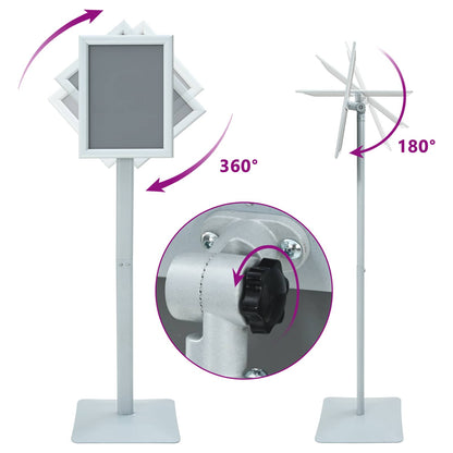 Supporto Poster a Piedistallo Argento 32 x 27 x 119 cm