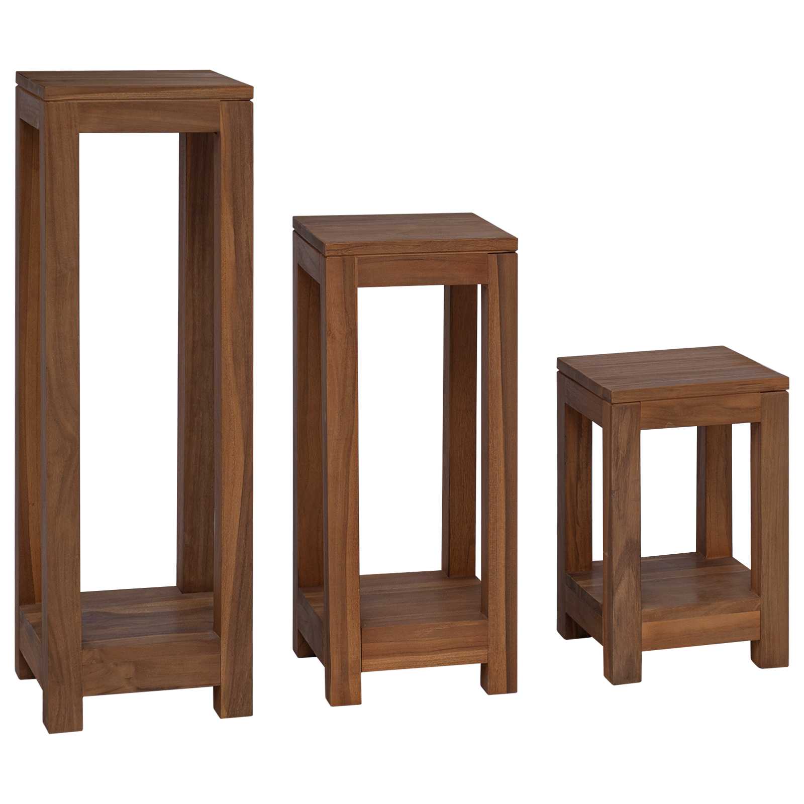 Supporto per piante 3 pz Naturale 25 x 25 x 80 cm | homemem39
