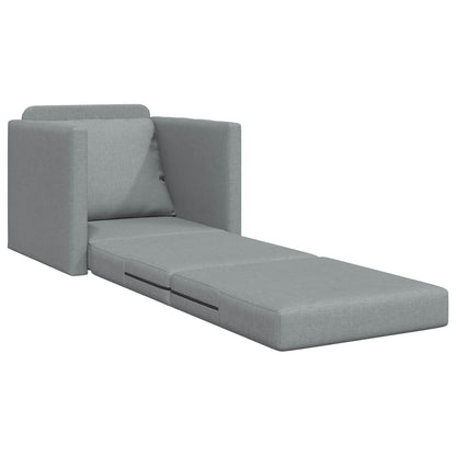 Divano Letto Pieghevole Grigio chiaro 74 x 77 x 81 cm Tessuto