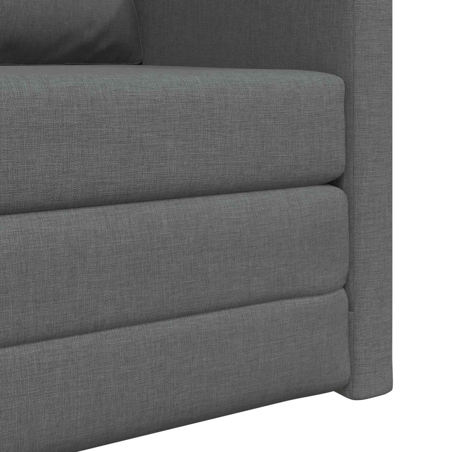 Divano Letto Pieghevole Grigio scuro 74 x 77 x 81 cm Tessuto