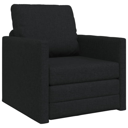 Divano Letto Pieghevole Nero 74 x 77 x 81 cm Tessuto