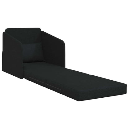 Divano Letto Pieghevole Nero 65 x 80 x 83 cm Tessuto
