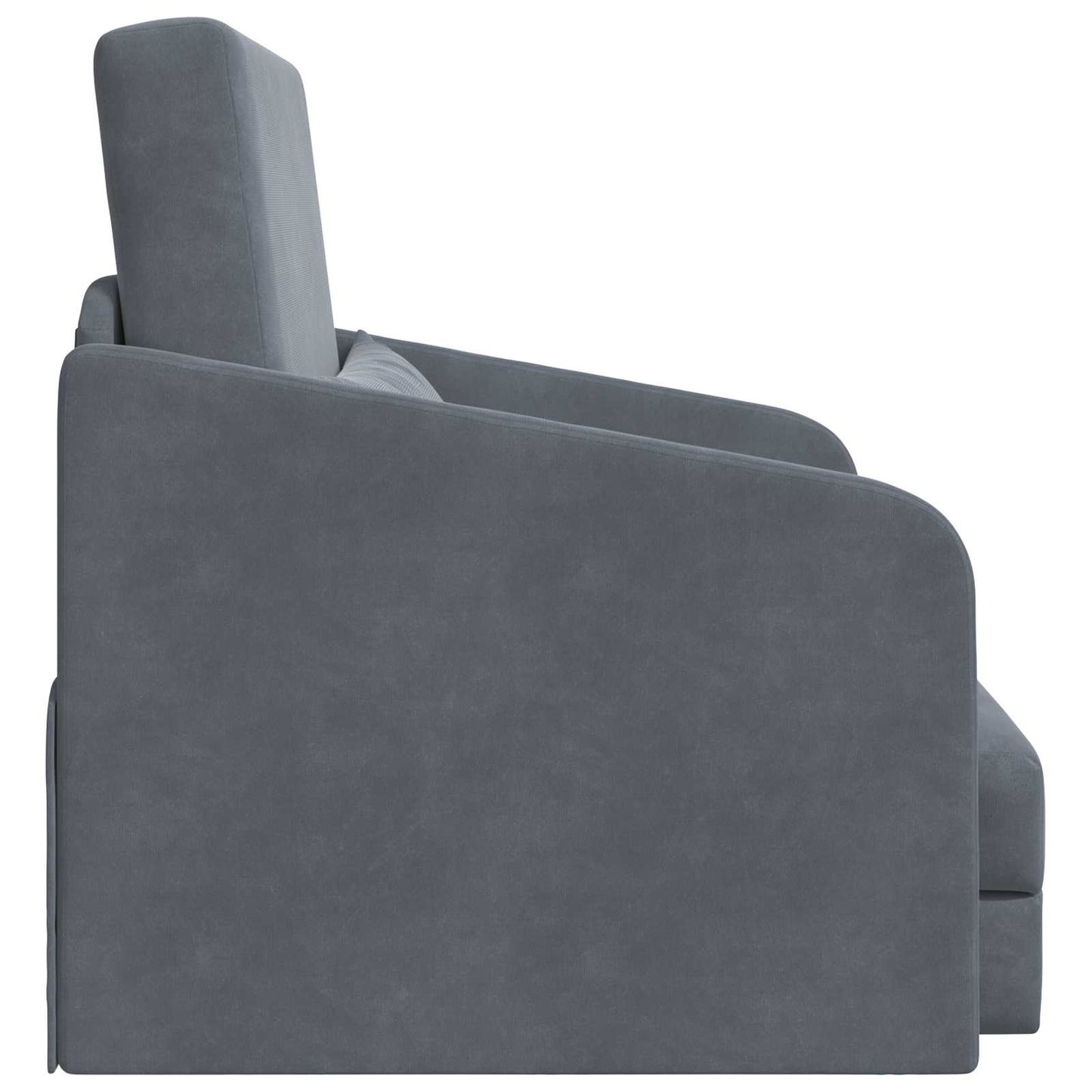 Divano Letto Pieghevole Grigio scuro 65 x 80 x 83 cm Velluto