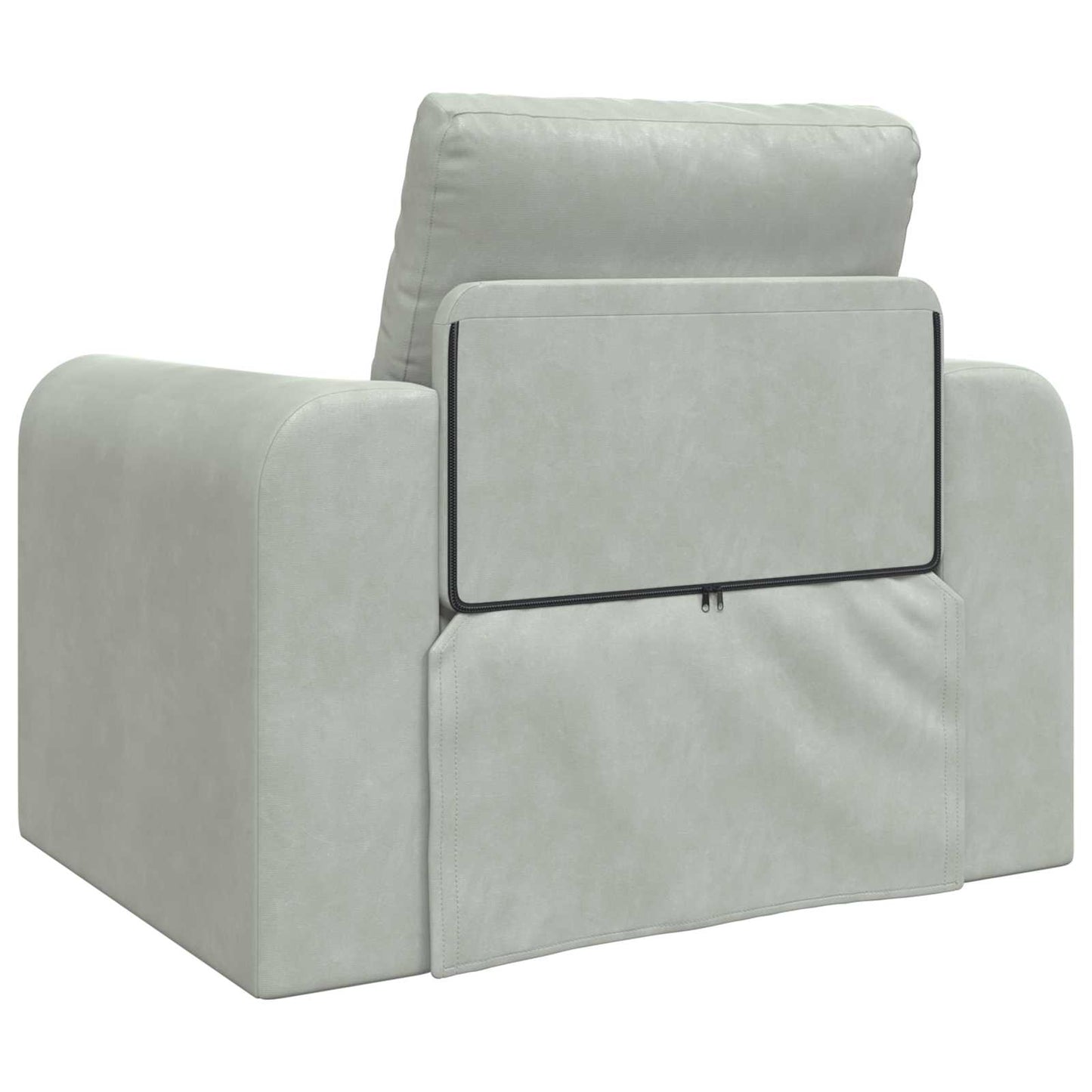 Divano Letto Pieghevole Grigio chiaro 98 x 71 x 83 cm Velluto