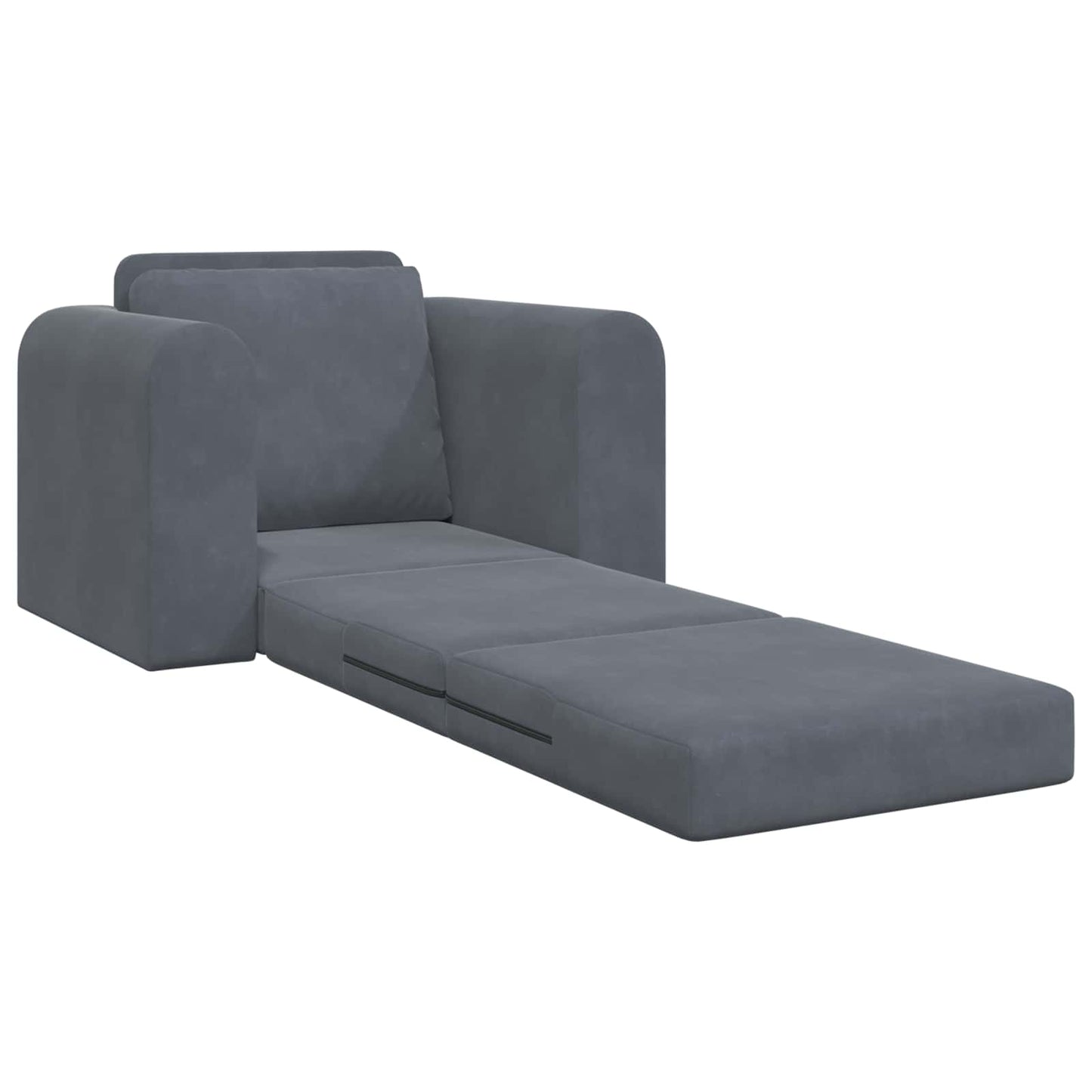 Divano Letto Pieghevole Grigio scuro 98 x 71 x 83 cm Velluto