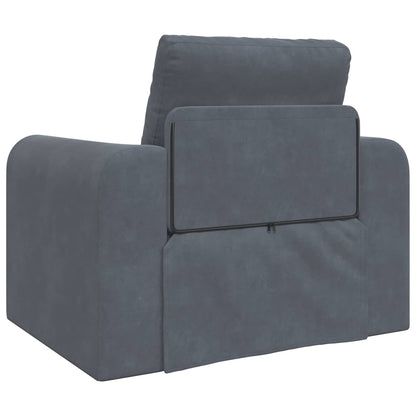 Divano Letto Pieghevole Grigio scuro 98 x 71 x 83 cm Velluto