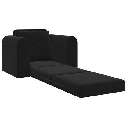 Divano Letto Pieghevole Nero 98 x 71 x 83 cm Velluto