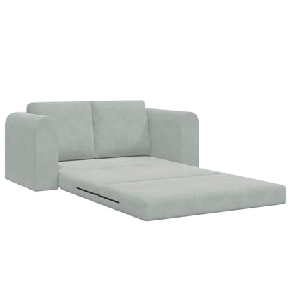 Divano Letto Pieghevole Grigio chiaro 148 x 71 x 83 cm Velluto